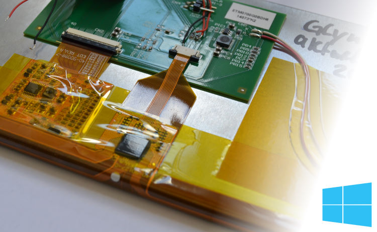 Entwicklung eines 5-Punkte-Touchtreibers für Windows Embedded Compact 7 für Glyn